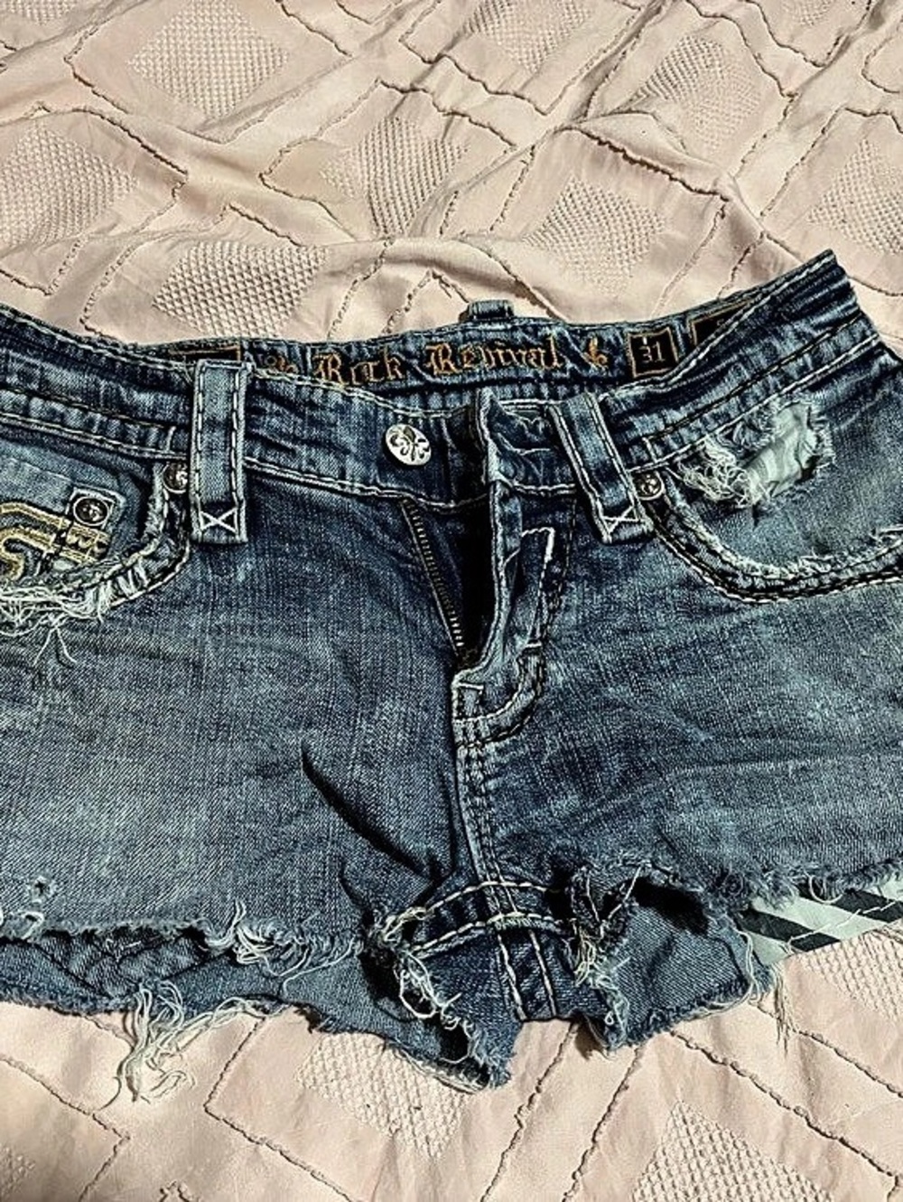 Rock revival cut off Jean shorts